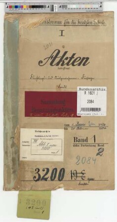 Flüchtlings- und Ausgewiesenen-Fürsorge. Fonds: Bd. 1