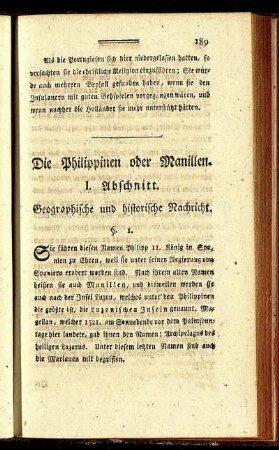Die Philippinen oder Manillen.