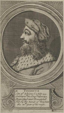 Bildnis des Findocus, König von Schottland