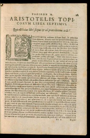Aristotelis Topicorum Liber Septimus.
