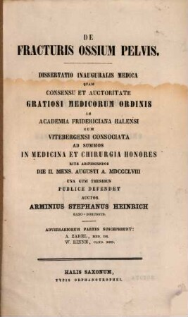 De fracturis ossium pelvis
