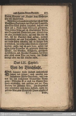 Das LIX. Capitel; Von der Bleichsucht