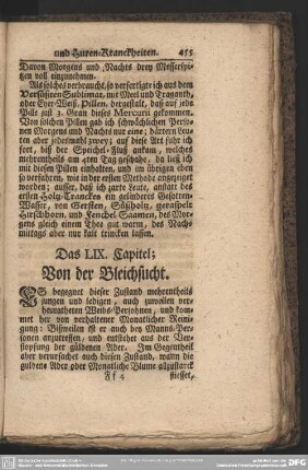 Das LIX. Capitel; Von der Bleichsucht
