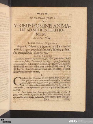 De Viribus Hominis Animalis Ad Sui Restitutionem.