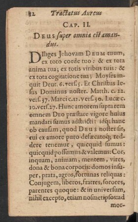 Cap. II. Deus super omnia est amandus.