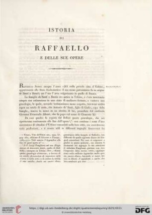 Istoria di Raffaello e delle sue opere