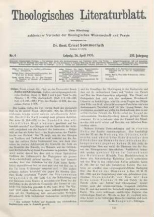 129-130 [Rezension] Dölger, Franz Joseph, Antike und Christentum ; Bd. 5
