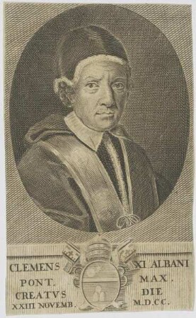 Bildnis des Clemens XI. Albani, Pont. Max.