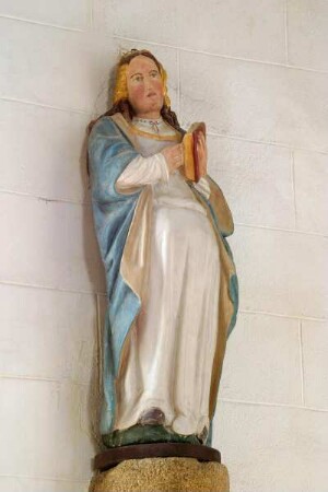 Frankreich. Bretagne. Finistere. Plomeur. Eglise Sainte Thumette. Darstellung der schwangeren Muttergottes. 15 Jahrhundert