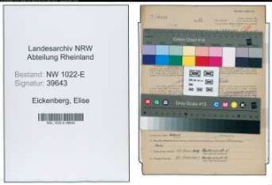 Entnazifizierung Elise Eickenberg , geb. 06.09.1906 ()