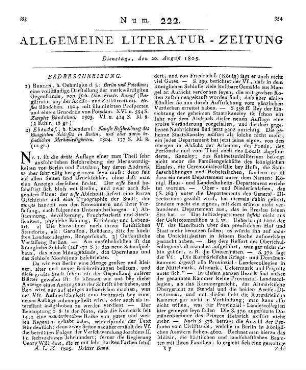 [Sammelrezension zweier Reiseführer] Rezensiert werden: 1. Rumpf, J. D. F.: Berlin und Potsdam, eine vollständige Darstellung der merkwürdigsten Gegenstände. Bd. 1-2. Berlin: Oehmigke 1804-05 2. Neueste Beschreibung des Königlichen Schlosses in Berlin und aller darin befindlichen Merkwürdigkeiten. Berlin: Oehmigke 1804