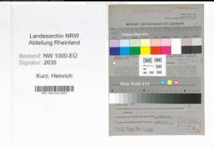 Entnazifizierung Heinrich Kurz, geb. 26.09.1887 (Staedt.Angest.)