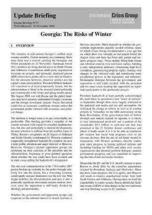Georgia : the risks of winter