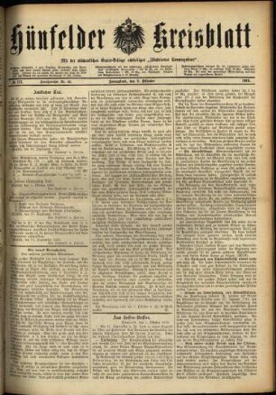 Ausgabe vom Samstag, den 02. Oktober 1915.