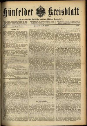 Ausgabe vom Samstag, den 02. Oktober 1915.