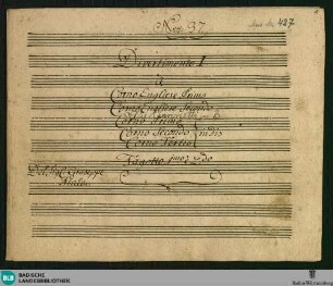 Divertimentos - Don Mus.Ms. 427 : winds; E|b; ReiF 6.51