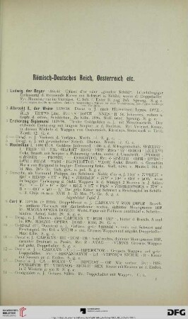 Römisch-Deutsches Reich, Oesterreich etc. (Nr. 1-121)