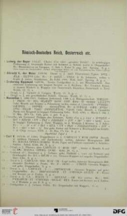 Römisch-Deutsches Reich, Oesterreich etc. (Nr. 1-121)