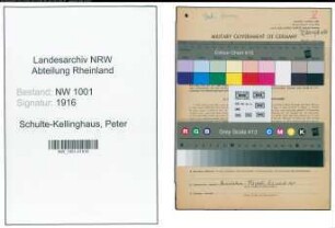 Entnazifizierung Peter Schulte-Kellinghaus, geb. 29.06.1901 (Landwirt)