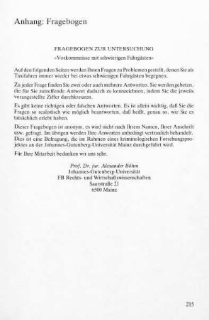 215-237, Anhang: Fragebogen