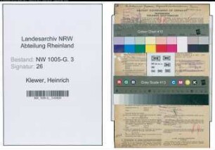 Entnazifizierung Heinrich Klewer , geb. 08.06.1885 (Kaufmann)