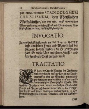 "Invocatio" und "Tractatio"