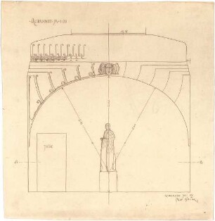 Billing, Hermann; St. Louis (Missouri, USA); Weltausstellung 1904, Raum Prof. Billing (Musikraum) - Querschnitt