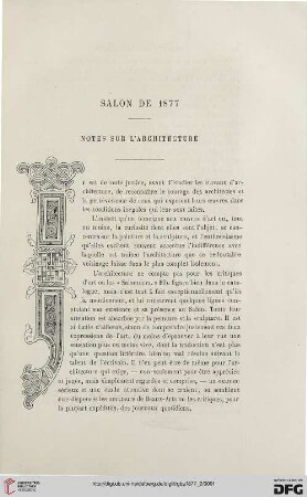 2. Pér. 16.1877: Salon de 1877 : notes sur l'architecture