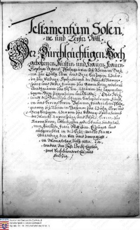 Pfalzgräfin Sophie Agnes von Pfalz-Hilpoltstein übergibt Landgraf Ludwig VI. von Hessen-Darmstadt die durch Vergleich von 1646 Februar 14/24 über ...