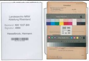 Entnazifizierung Hermann Hesselbrock , geb. 19.10.1904 (Ingenieur)
