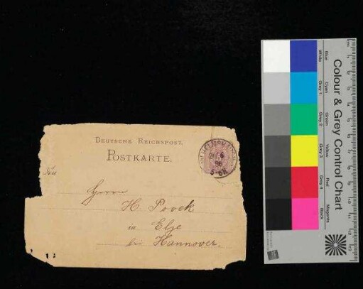 Postkarte von Poock an H. Poock in Elze