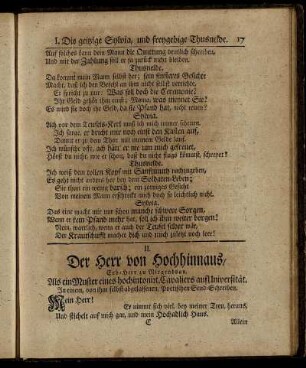 II. Der Herr von Hochhinnaus, Erb-Herr zu Nirgendsan.