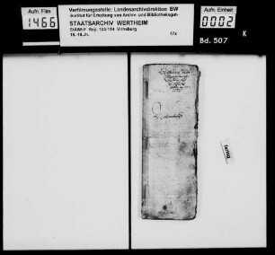Manual der Geldrechnung der Herrschaft Neuerburg