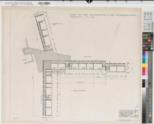 Soest (Soest) Neubau des Staatlichen Archigymnasiums Vorentwurf: Grundriß 1. Obergeschoß 1962 1 : 200 62 x 73 Zeichnung Hochbauamt Soest