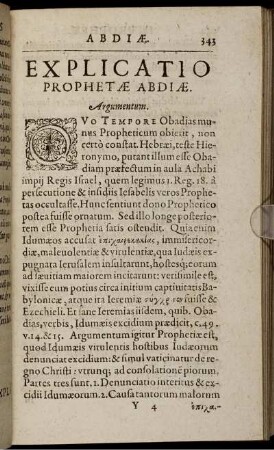 Explicatio Prophetae Abdiae