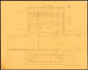 Schauspielhaus, Wuppertal: Schnitt Bühnenhaus (Ausstellungstafel der »Prague Quadrennial of the Theatre Design and Architecture« 1967)