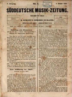 Süddeutsche Musik-Zeitung. 7. 1858
