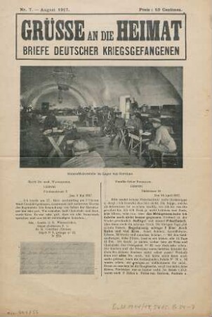 GRÜSSE AN DIE HEIMAT : BRIEFE DEUTSCHER KRIEGSGEFANGENEN