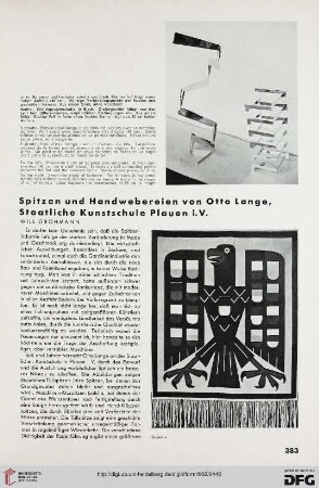 7: Spitzen und Handwebereien von Otto Lange, staatliche Kunstschule Plauen i.V.