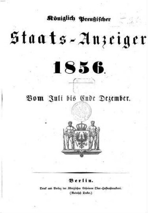 Königlich Preußischer Staats-Anzeiger. 1856, 7 - 12