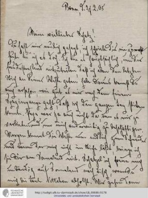 Brief vom 27.02.1905