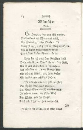 Wünsche. 1749.