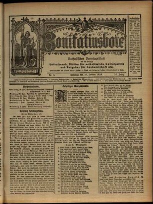 Ausgabe vom Sonntag, den 27. Januar 1918.