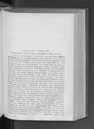 Sitzung am 8. Januar 1901.