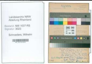 Entnazifizierung Wilhelm Schroeders , geb. 03.09.1904 ()