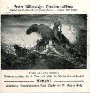 Konzertprogramm des Freien Männerchors Dresden-Löbtau
