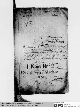 Antrag des Grafen von Königsmark auf Tausch der mecklenburgischen Ortschaften Netzeband, Rossow und Schönberg mit Ortschaften Pankow, Redlin, Jännersdorf, Telschow, Drenkow, Suckow und Porep