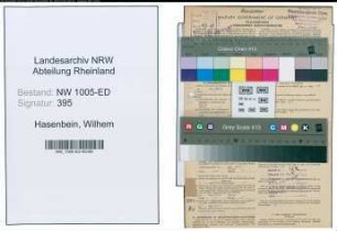 Entnazifizierung Wilhem Hasenbein , geb. 18.03.1913 (Gewerbelehrer)
