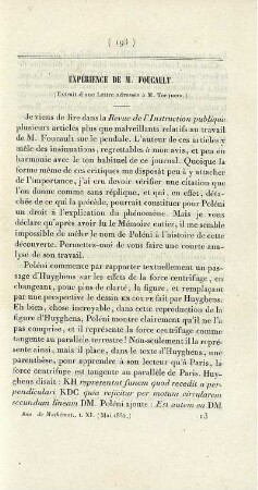 Expérience de M. Foucault.