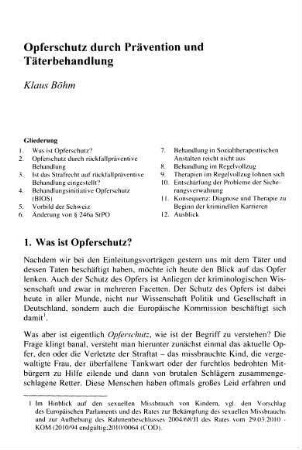234-251, Opferschutz durch Prävention und Täterbehandlung